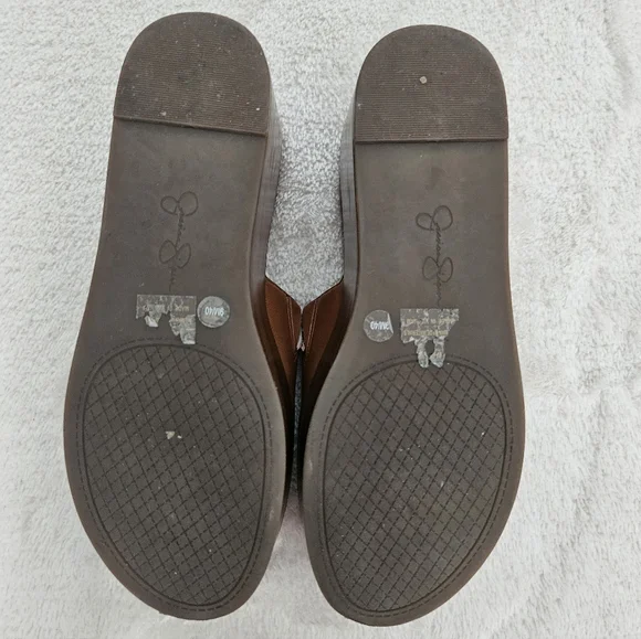 Jessica Simpson Crissie Platform Brown Sandals Size 9 Bohemian Chunky 70s Retro - Picture 5 of 6